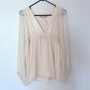 Amanda Uprichard Baby Doll Silk Blouse